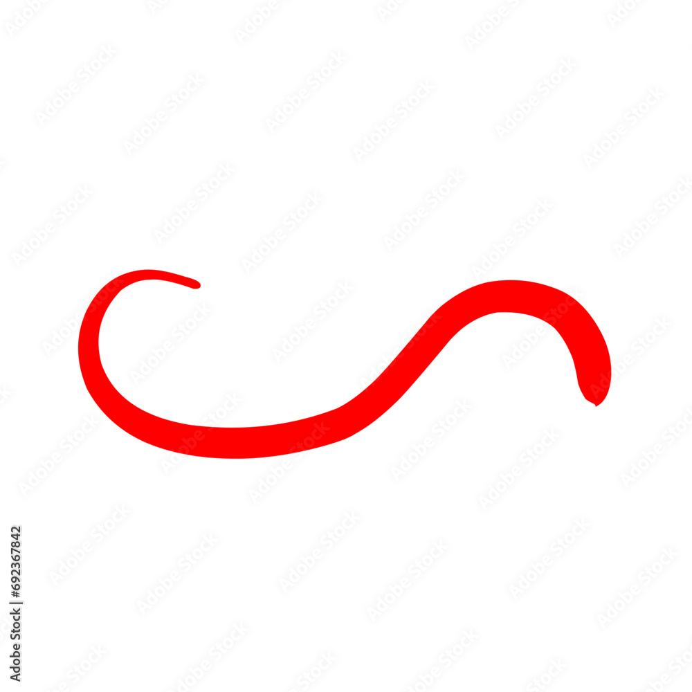 Hand drawn Red Swirl Swoosh Hand drawn Red Swirl Swoosh