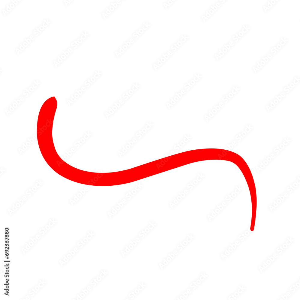 Hand drawn Red Swirl Swoosh Hand drawn Red Swirl Swoosh