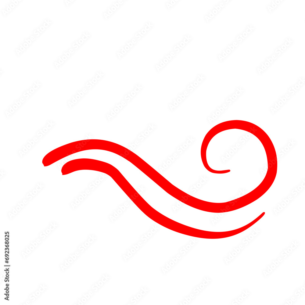 Hand drawn Red Swirl Swoosh Hand drawn Red Swirl Swoosh