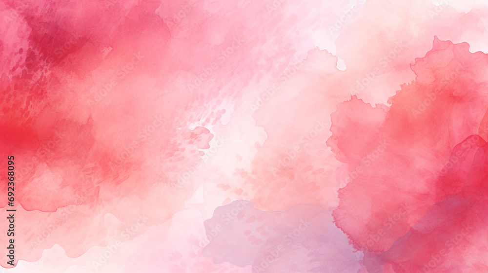 Obraz premium Watercolor Backgrounds: Soft and Pale Pink and Red
