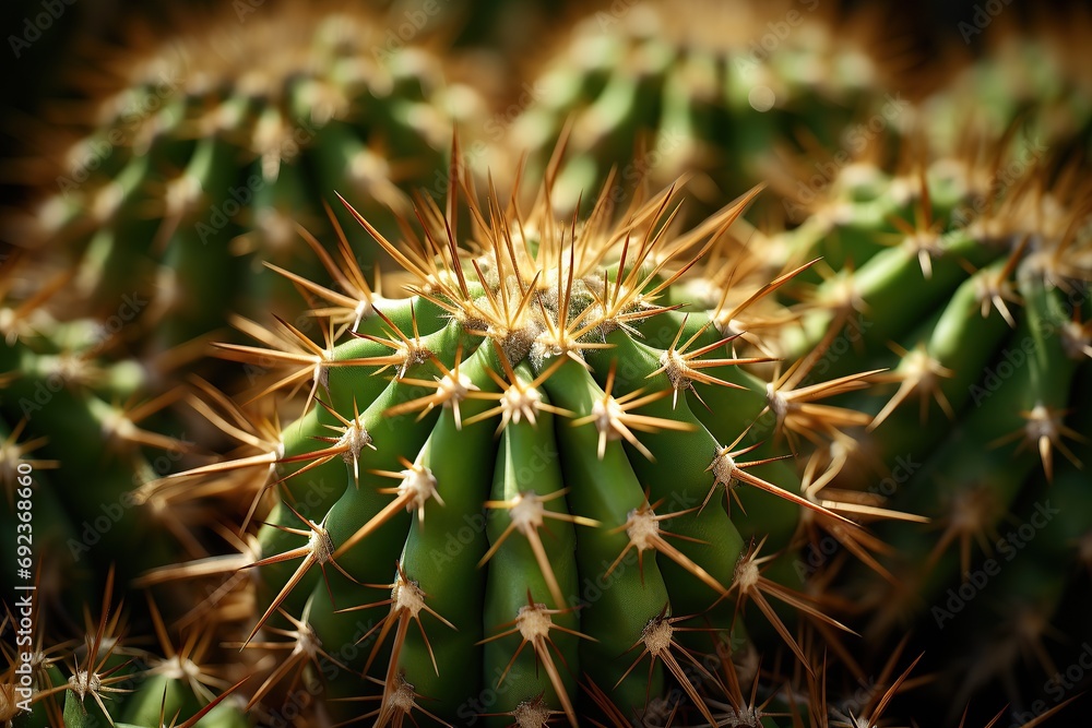 horizontal close up view of a cactus plant AI generated horizontal close up view of a cactus plant AI generated