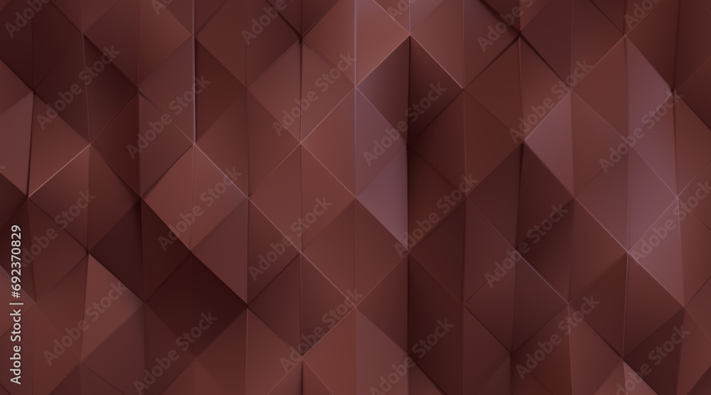 Random shifted Wall background with tiles. Futuristic, triangle tile pattern Wallpaper with 3D. 3D Render - obrazy, fototapety, plakaty 