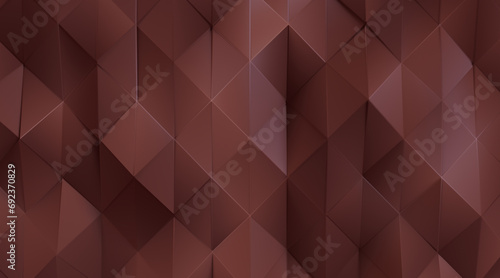 Random shifted Wall background with tiles. Futuristic, triangle tile pattern Wallpaper with 3D. 3D Render photo