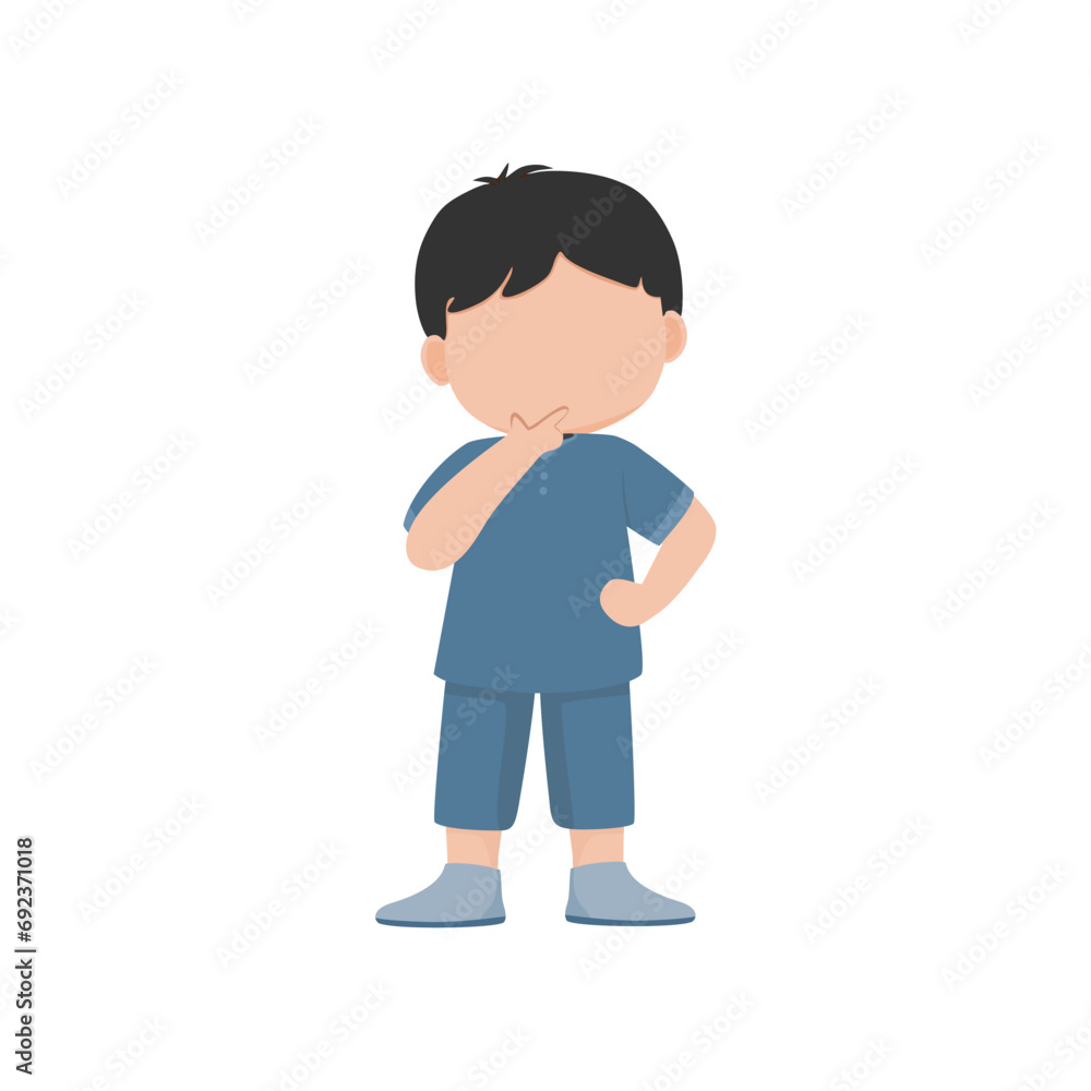 cute pose vector kids elements children