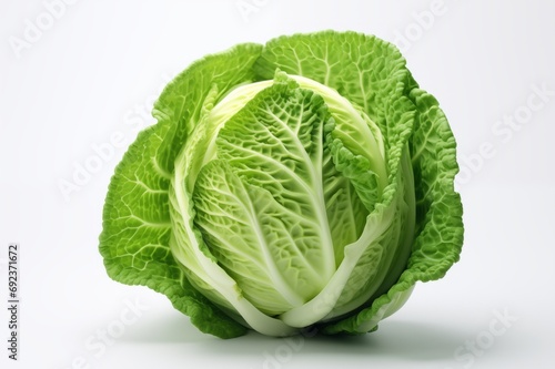 Fresh cabbage on a white background