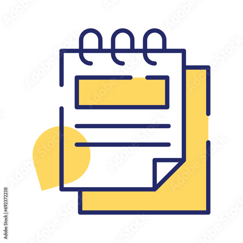 A design of Drafting pad, visually appealing vector of notepad in trendy style