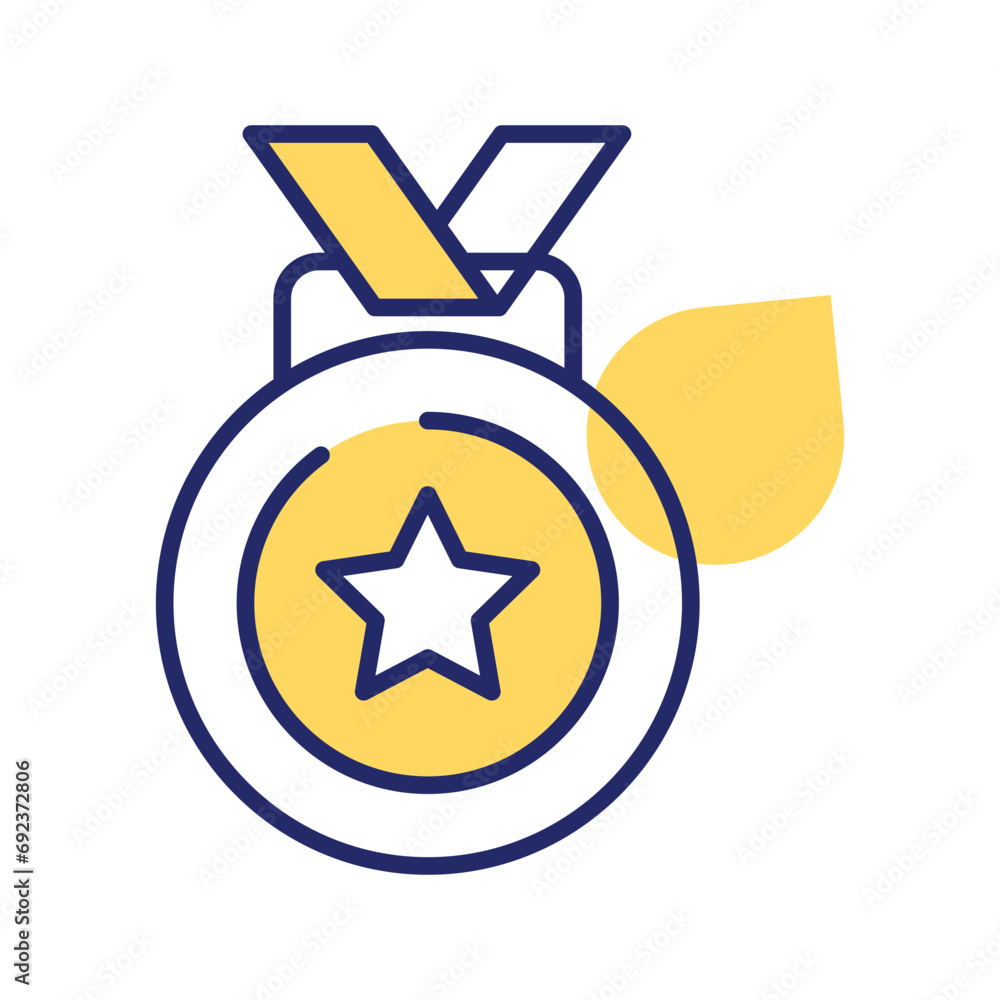 A trendy vector design of medal in modern style, an editable icon of star medal A trendy vector design of medal in modern style, an editable icon of star medal