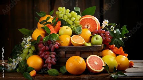 Stack of different Fresh Fruits