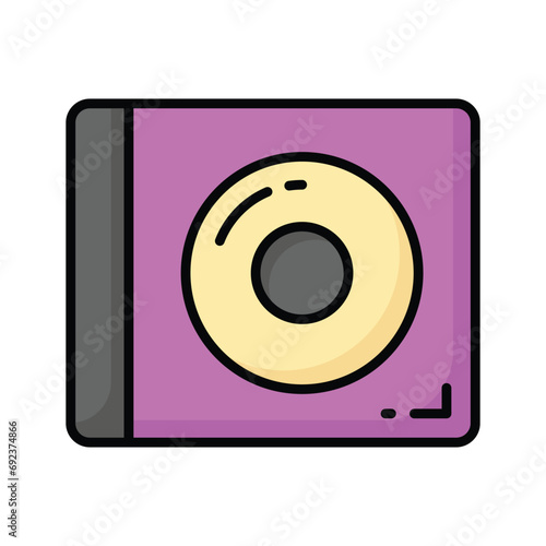 An icon of dvd player in trendy design style, modern cd rom vector
