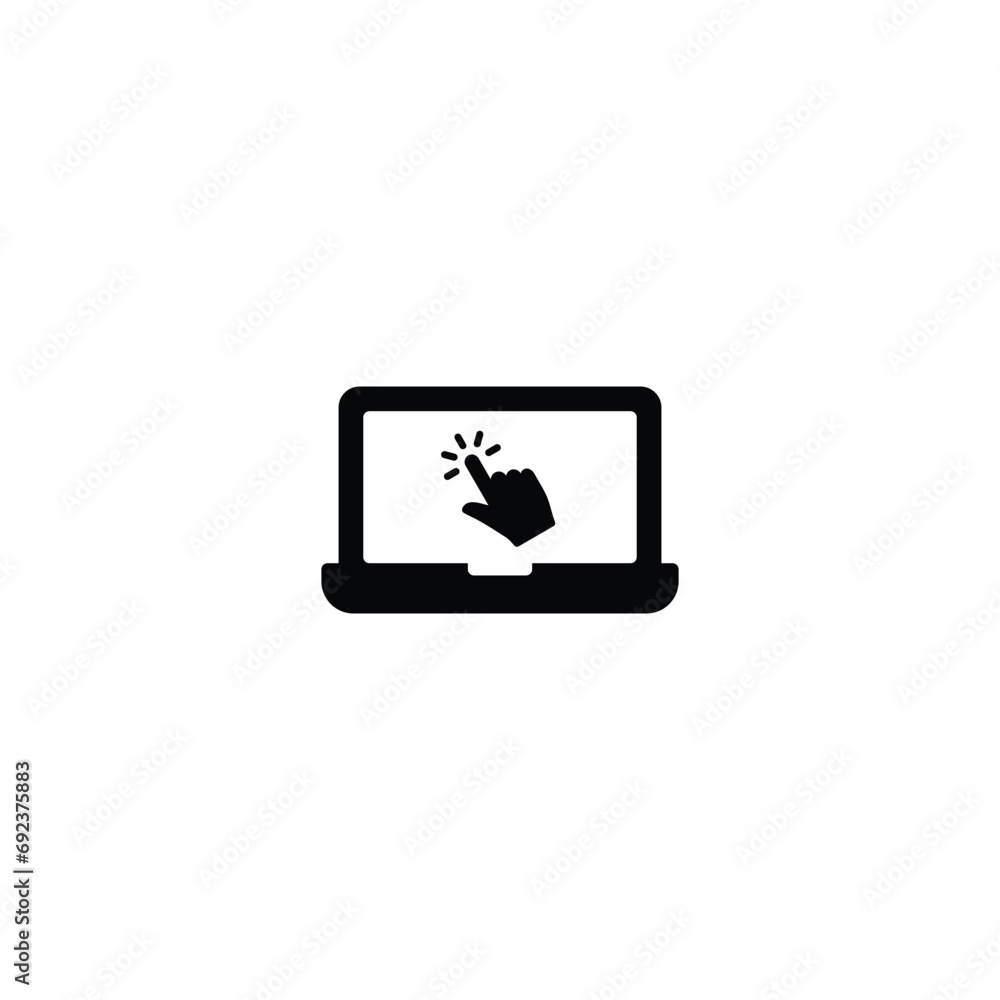 Laptop with Cursor icon vector for web site Computer and mobile app Laptop with Cursor icon vector for web site Computer and mobile app