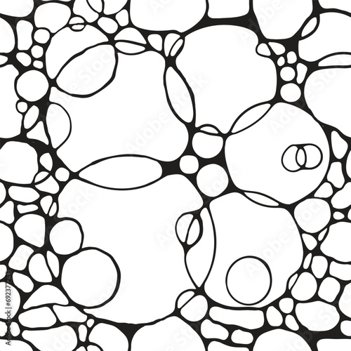 vector seamless pattern with graphic ink bubbles