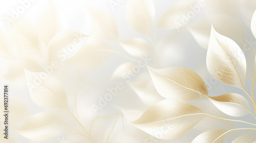 abstract glod and white leaf background