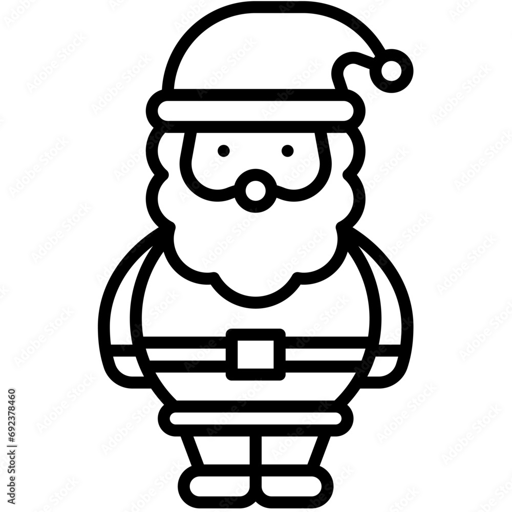 Santa Claus icon, Christmas related vector illustration Santa Claus icon, Christmas related vector illustration
