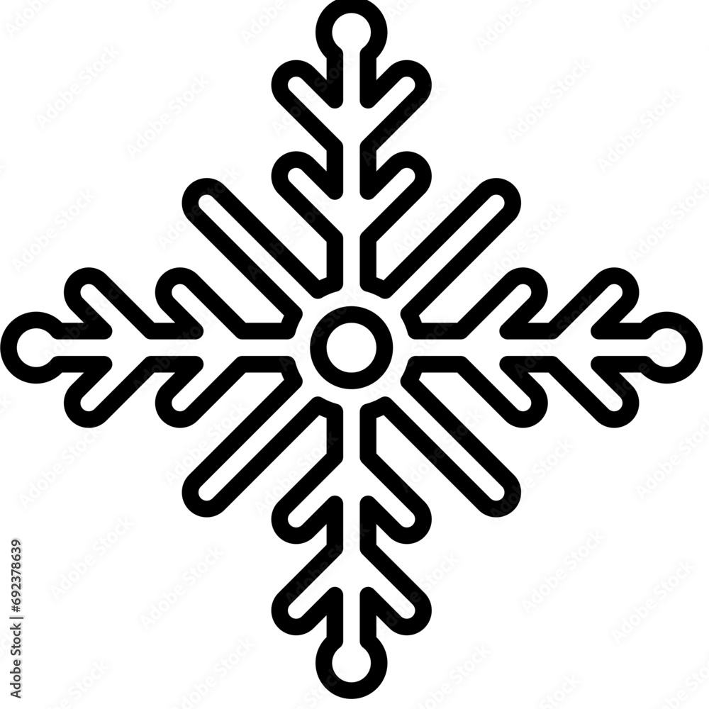 Snowflake icon, Christmas related vector illustration Snowflake icon, Christmas related vector illustration