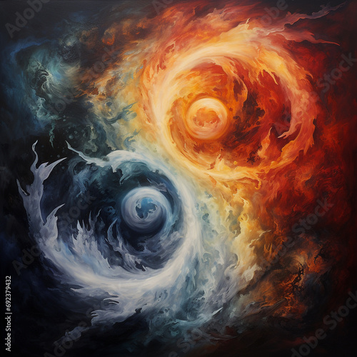 Abstract concept of Yin yang symbol