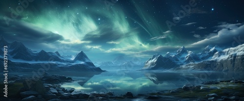 Northern Lights Aurora Borealis Sky Tromso , Background Banner HD © Alex Cuong