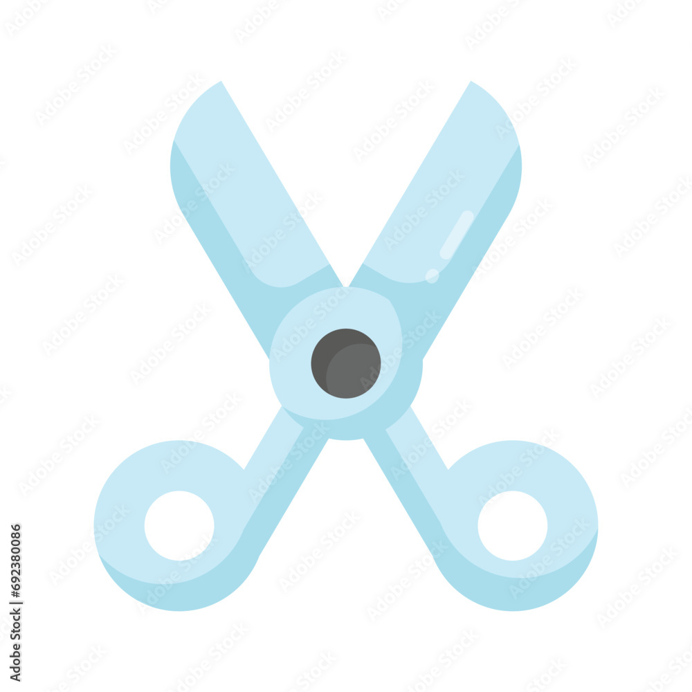 Creatively designed icon of scissors in trendy style, ready to use vector