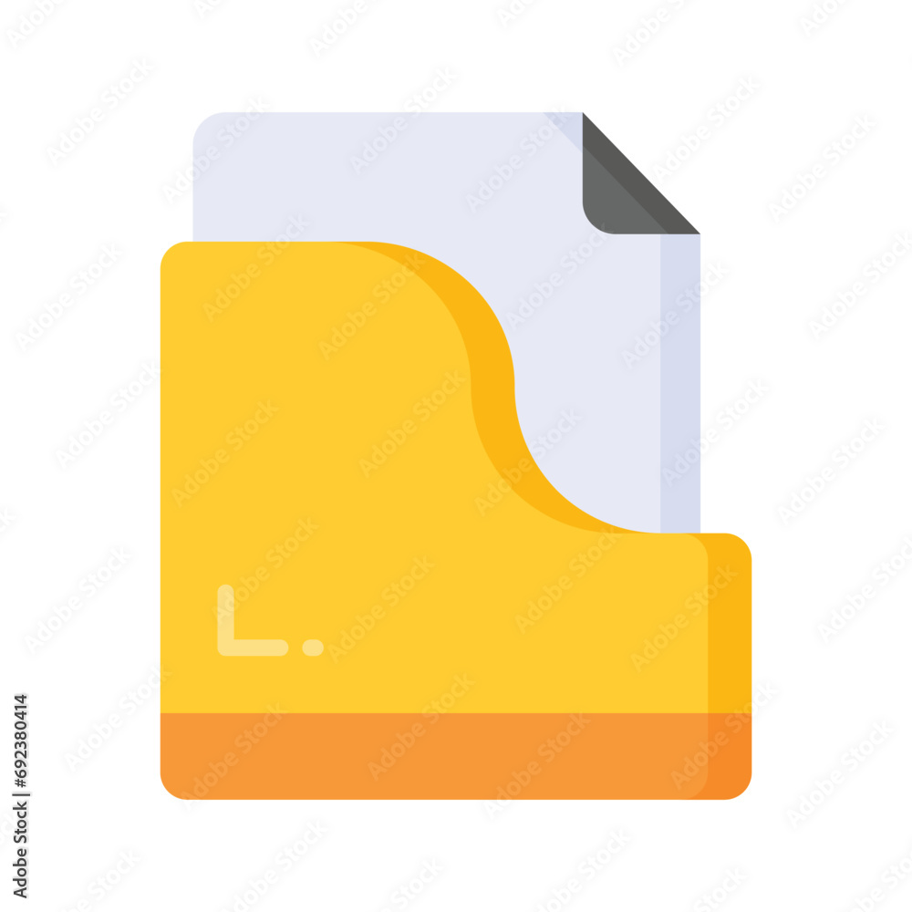Effortlessly organize your digital world with this File Folder Icon. stationery item, archive containing document Effortlessly organize your digital world with this File Folder Icon. stationery item, archive containing document