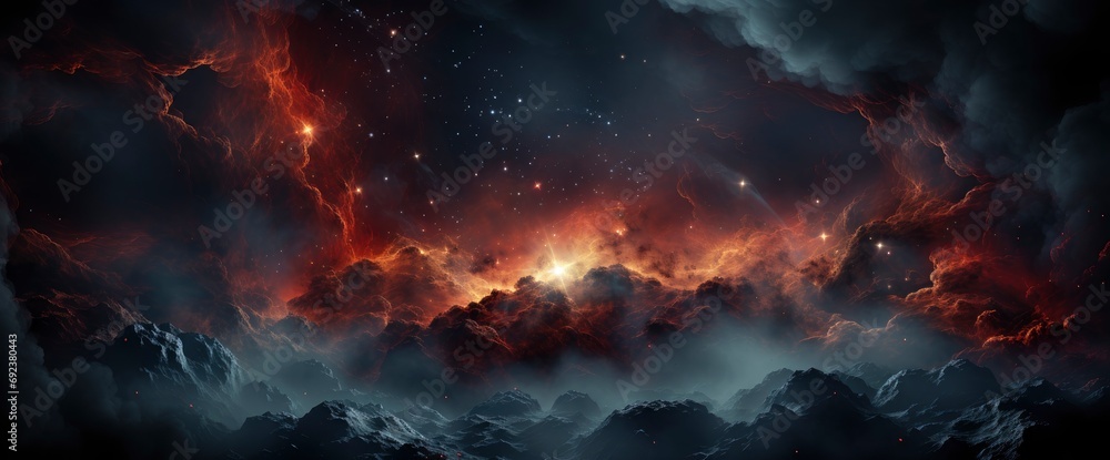 Red Galaxy Deep Space Elements This , Background Banner HD