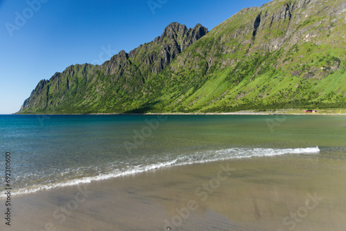 Ersfjord Beach on Senja Island, in Norther Norway