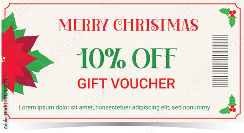 Merry Christmas gift voucher