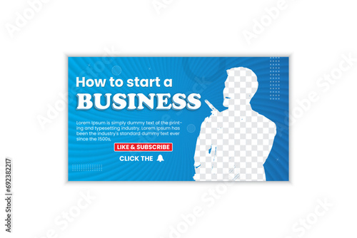 Editable YouTube thumbnail design that can be customized for any YouTube video, complete with a fully editable thumbnail template for social media use. Web banner template.