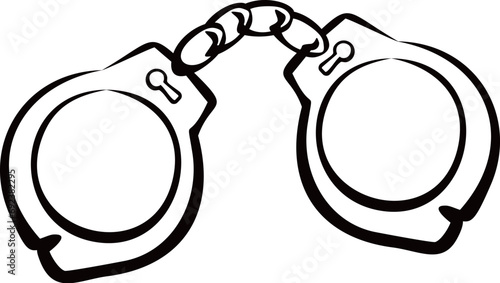 Simple drawing of handcuffs
