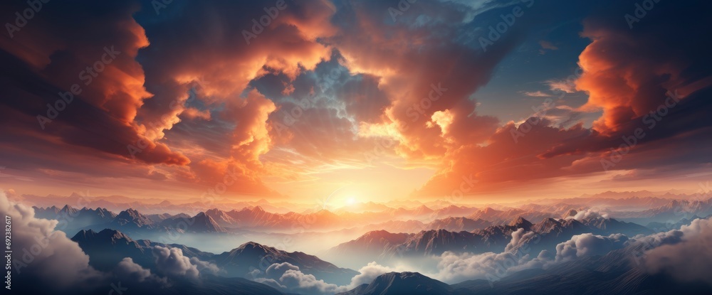 Sun Rays Cloudy Sky Nature Background , Background Banner HD