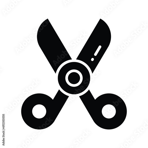 Creatively designed icon of scissors in trendy style, ready to use vector