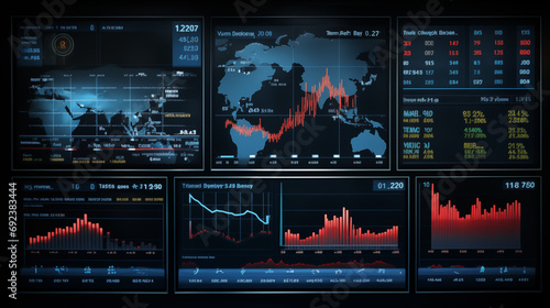 stock market chart. Generated with AI