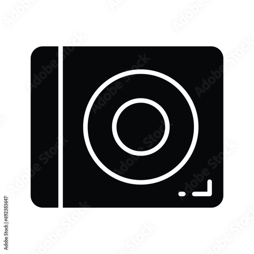 An icon of dvd player in trendy design style, modern cd rom vector