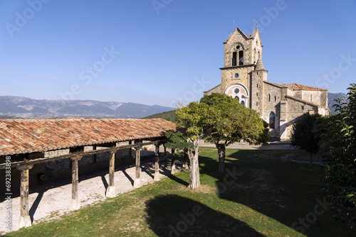 Church of St. Vincent Martyr and St. Sebastian in Frias. Burgos, north of spain. photo