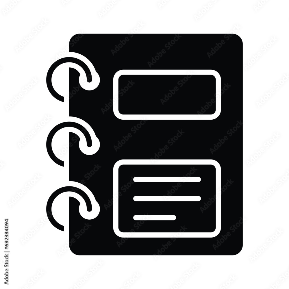 A design of notebook, visually appealing vector of notepad in trendy style A design of notebook, visually appealing vector of notepad in trendy style
