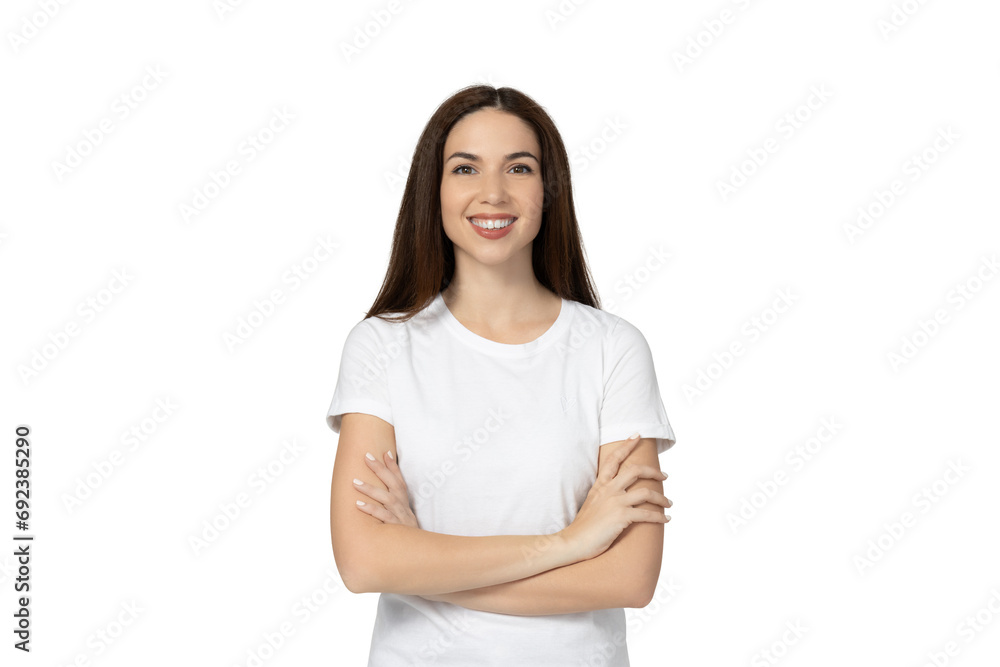 PNG, cheerful girl in casual clothes, isolated on white background. PNG, cheerful girl in casual clothes, isolated on white background.