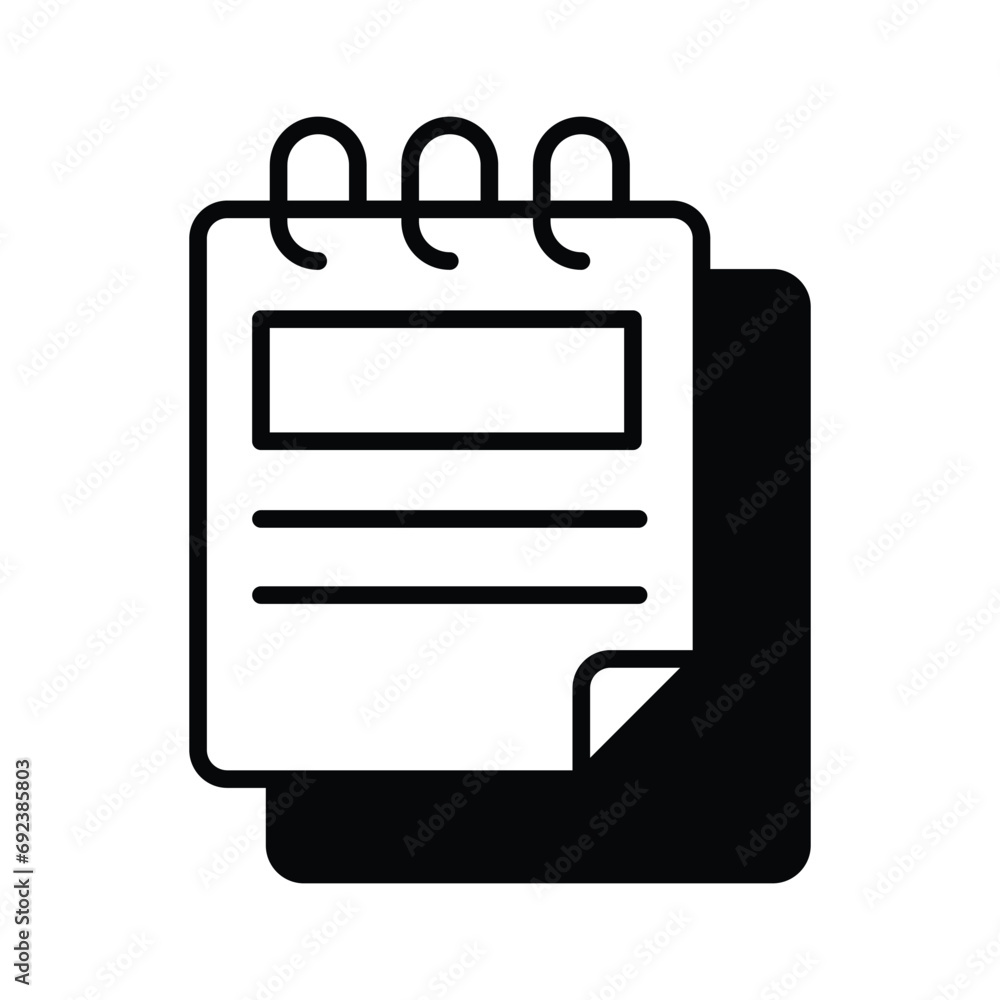 A design of Drafting pad, visually appealing vector of notepad in trendy style A design of Drafting pad, visually appealing vector of notepad in trendy style