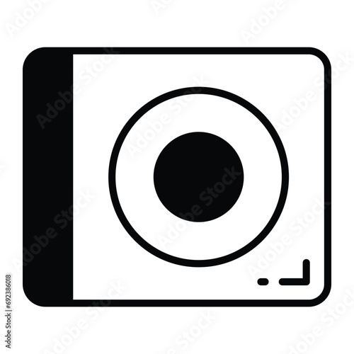 An icon of dvd player in trendy design style, modern cd rom vector