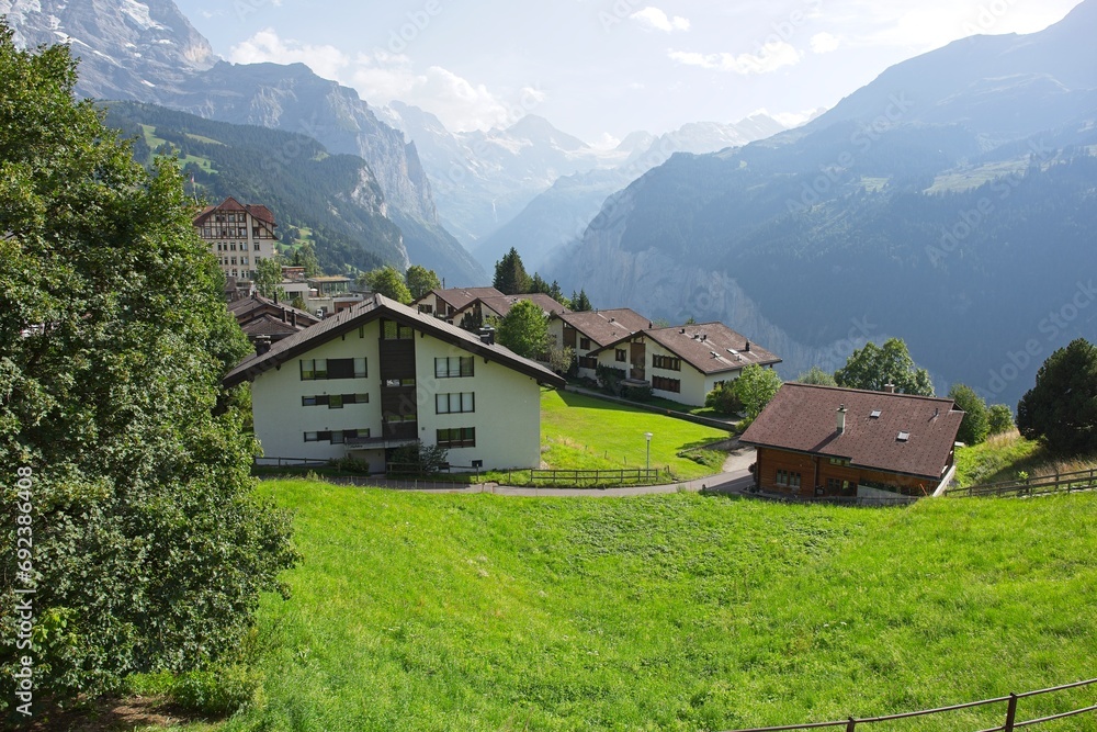 Wengen in the Bernese Oberland in Switzerland 