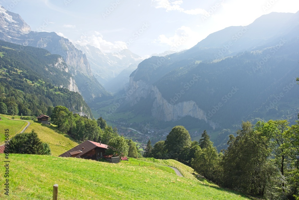 Wengen in the Bernese Oberland in Switzerland 