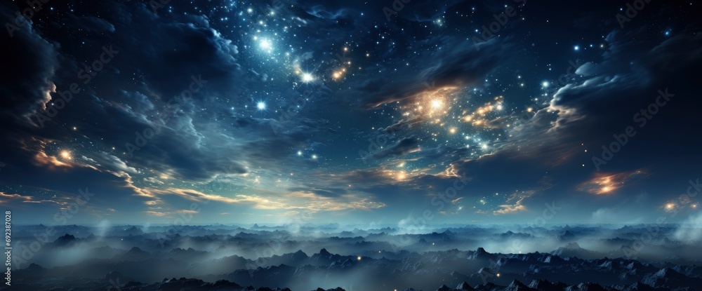 Closeup Night Blue Starry Sky , Background Banner HD Closeup Night Blue Starry Sky , Background Banner HD