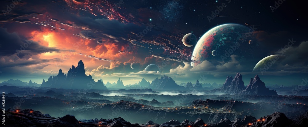 High Resolution Images Presents Creating Planets , Background Banner HD