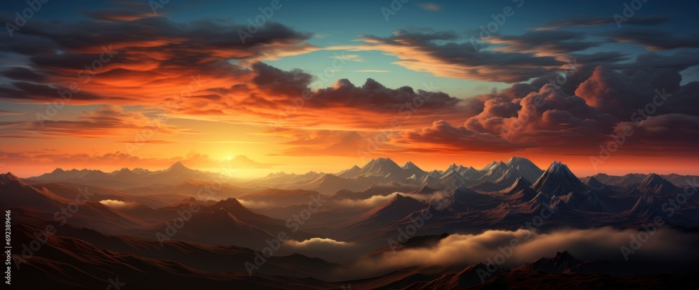 Majestic Dusk Sunset Sky Twilight Evening , Background Banner HD