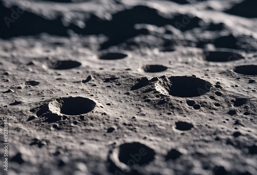 Paesaggio Lunare- Esplorazione dei Crateri in Primo Piano photo