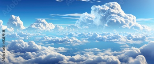 Beautiful White Cloud On Blue Sky , Background Banner HD