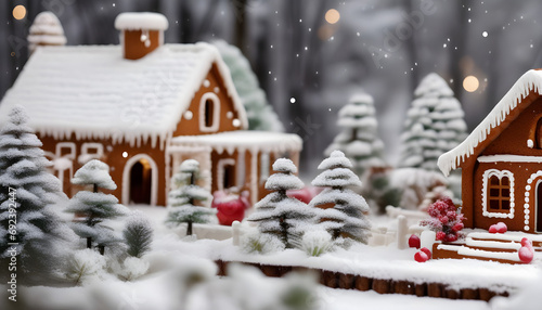 The snow covered home made house.Ai Generative © AI Stocks