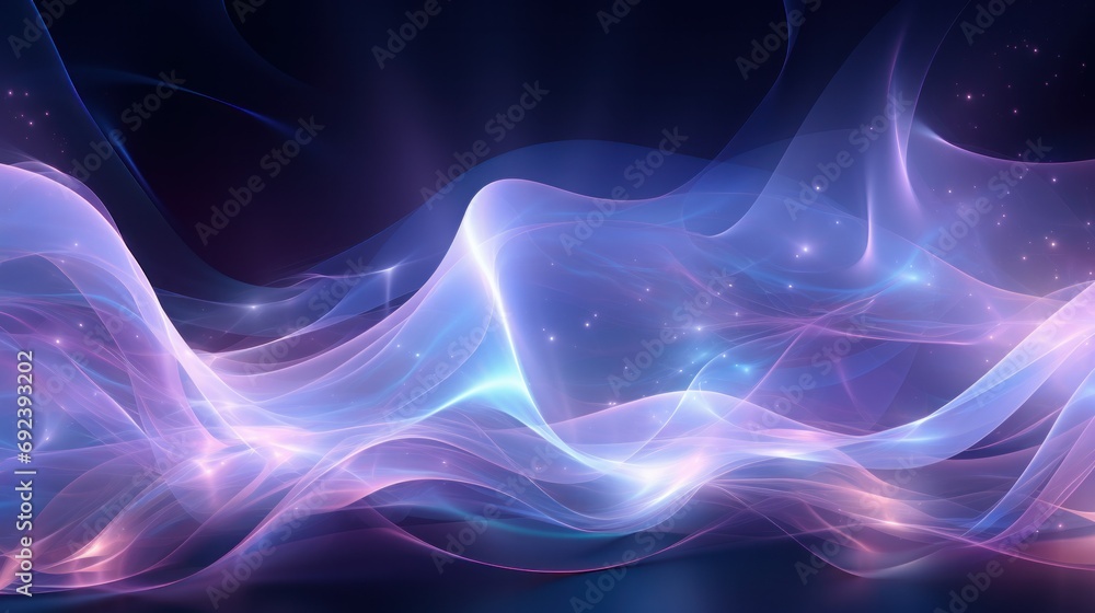 Electric Waves in Light Periwinkle Whimsical Network