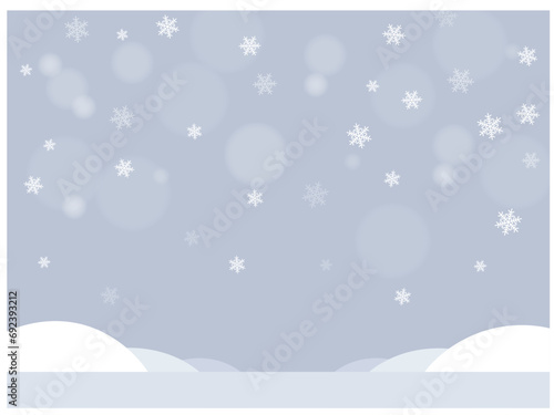 静かに雪のふるイメージの背景画像