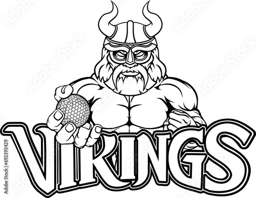 Viking Golf Sports Mascot