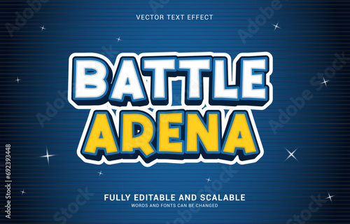 editable text effect, Battle Arena style