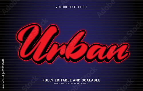 editable text effect, Urban style