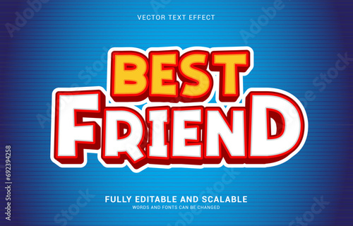 editable text effect, Best Friend style